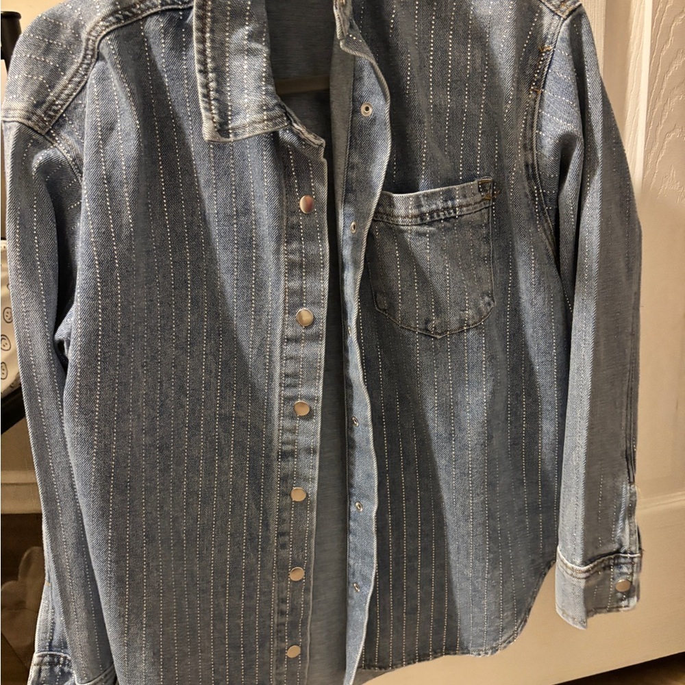 Forever 21 Light Blue Denim Shirt